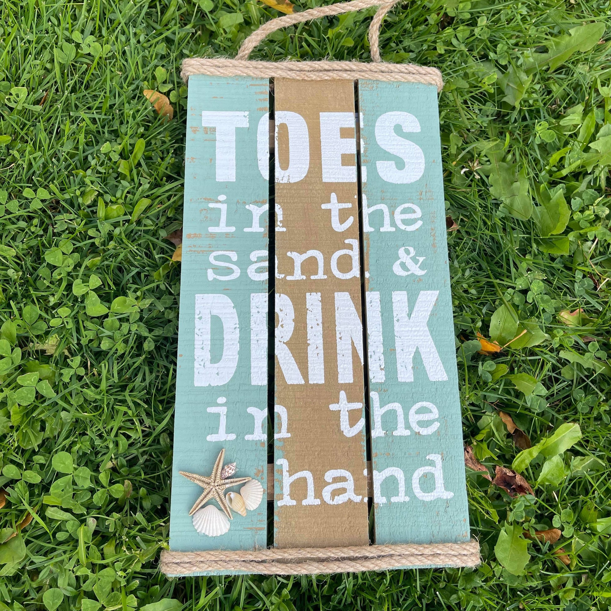 Wood Plaque-Toes in the Sand