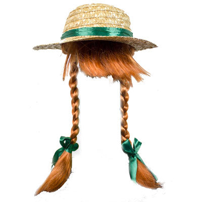 Anne Wearable Straw Hat with Braids Anne of Green Gables