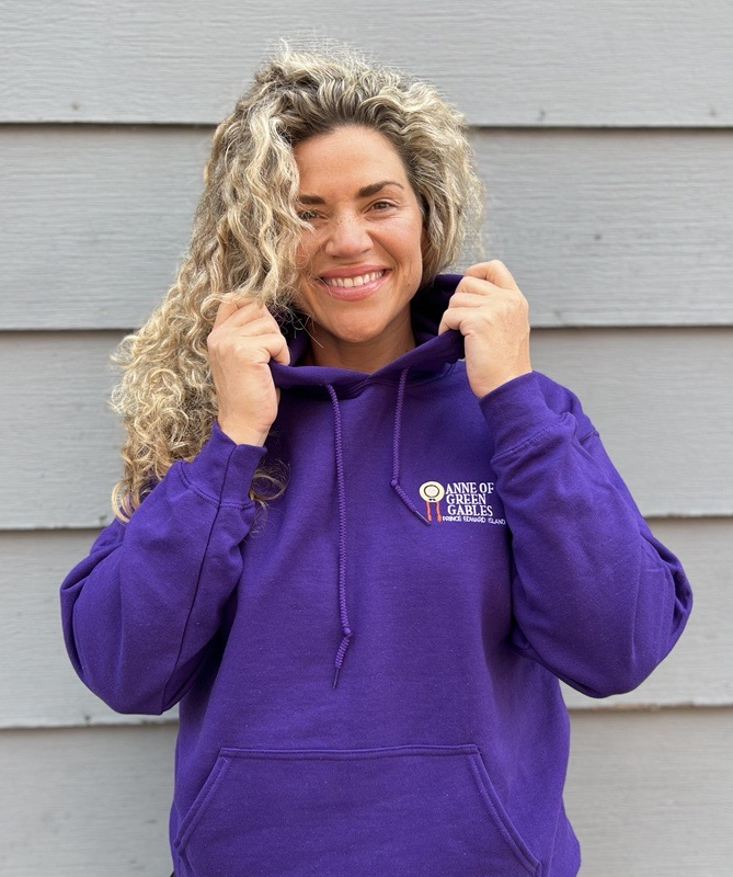 Purple and green sweater online