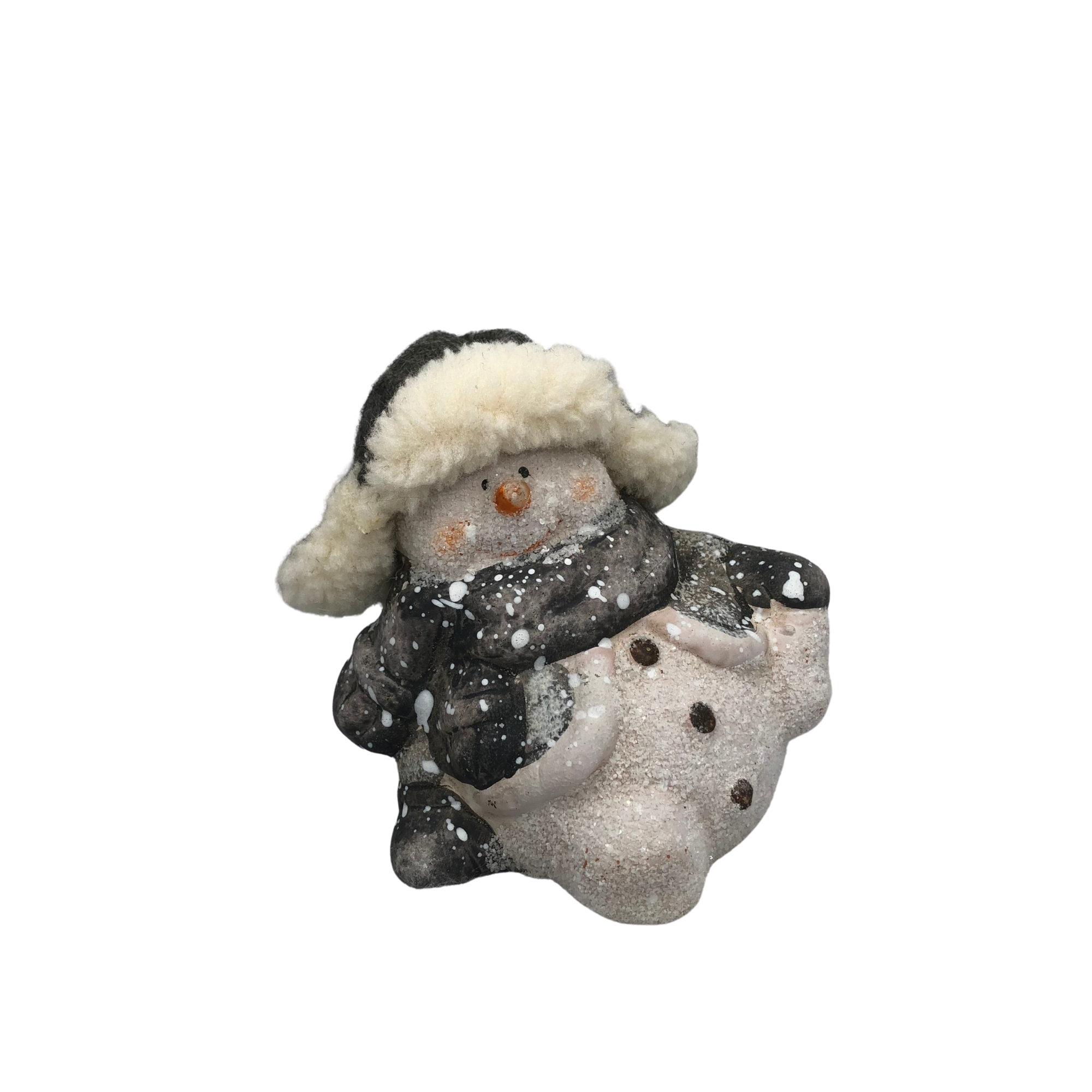 Muñeco de nieve en sombrero de 3,5 pulgadas