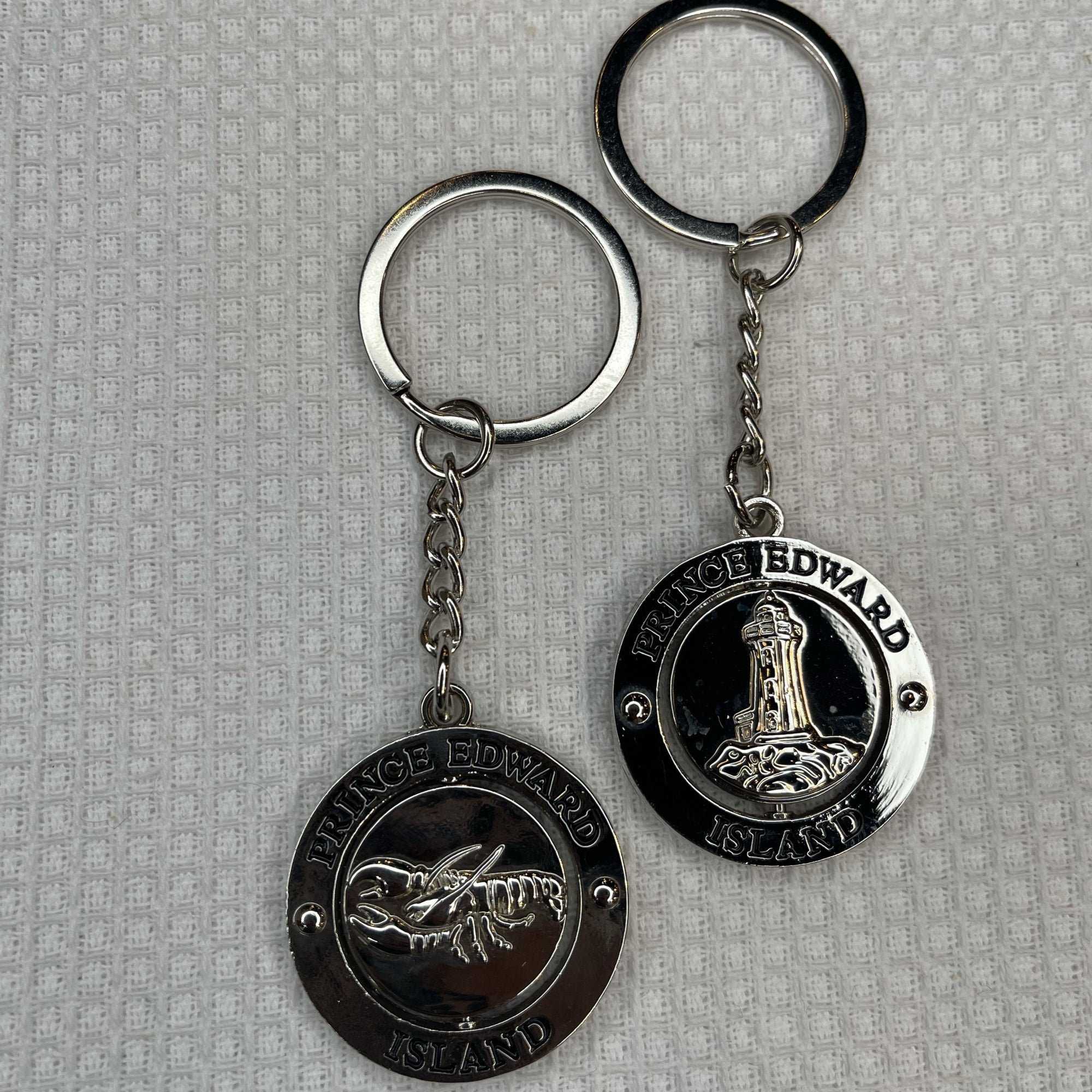 PEI Pewter L.H/ Lobster Spinner Keychain