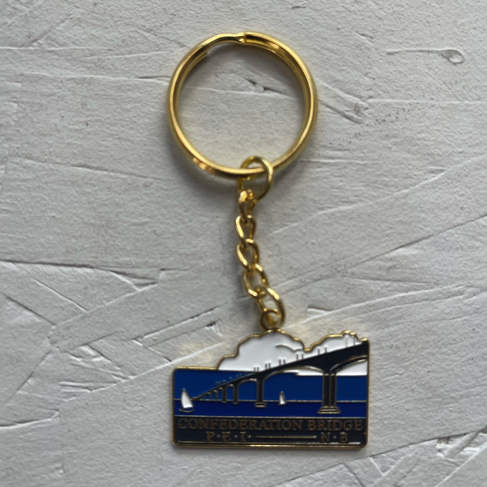 Metal Bridge Keychain.